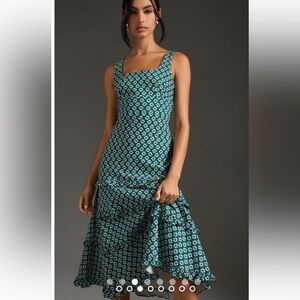 NWT Anthropologie size M Blythe tiered midi dress